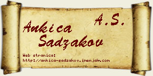Ankica Sadžakov vizit kartica